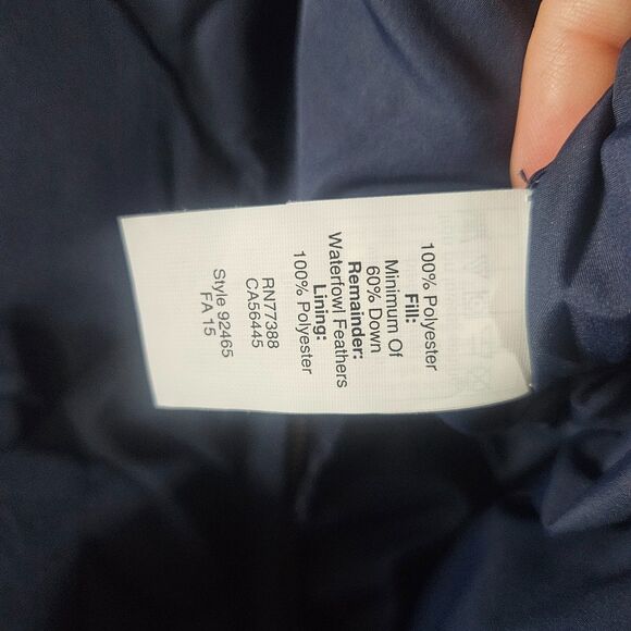 J.CREW Down Puffer Vest Womens Small Navy Zip - Picture 5 of 7